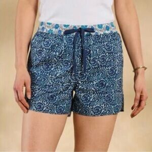 NWT Sundance Kai‎ Printed Cotton Light Blue Shorts Size L